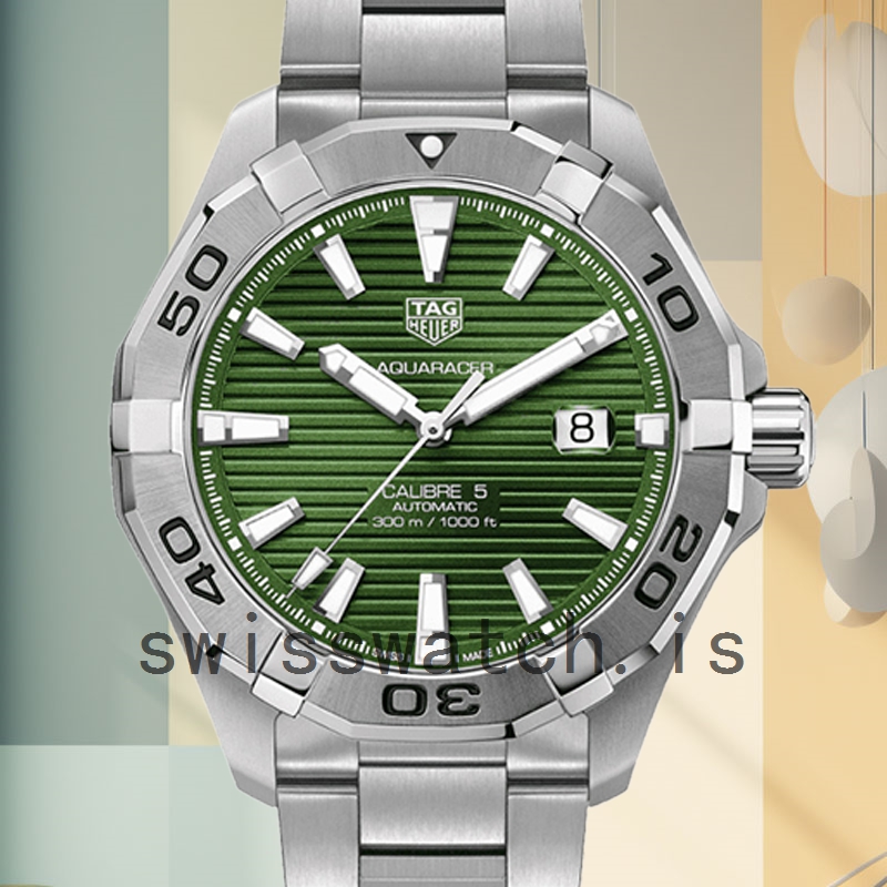 Tag Heuer Aquaracer 43mm WAY2015.BA0927 Men Green Dial Replica Watches Unveiling Quality Craftsmanship